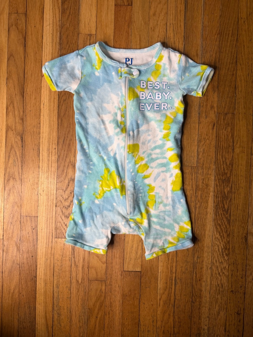 PJ Place 18/24 Best Baby Ever Tie dye Shortie Romper